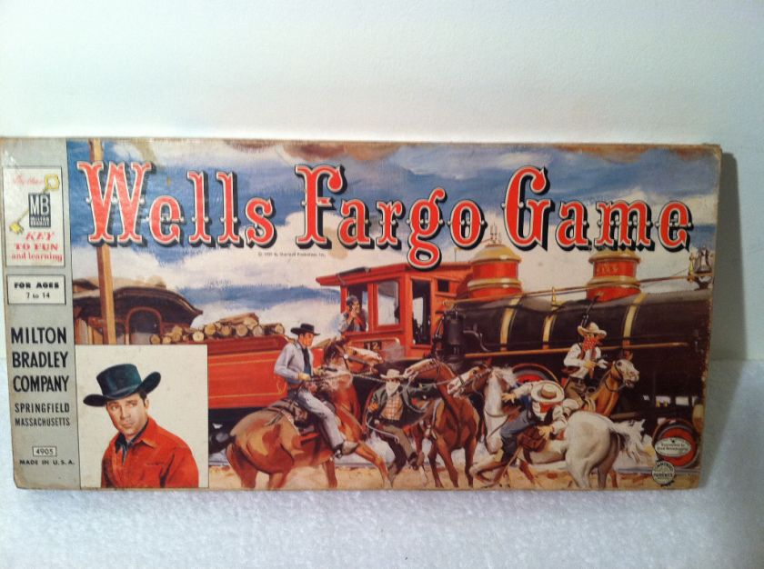 WELLS FARGO BOARD GAME 1959 COMPLETE DALE ROBERTSON VGC  