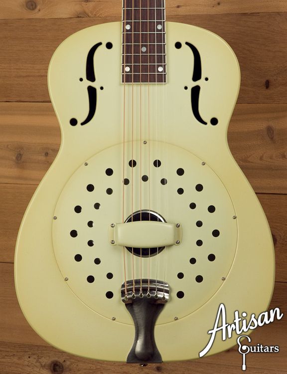 National ResoPhonic NRP Collegian Resonator in Galaxy Vintage White 