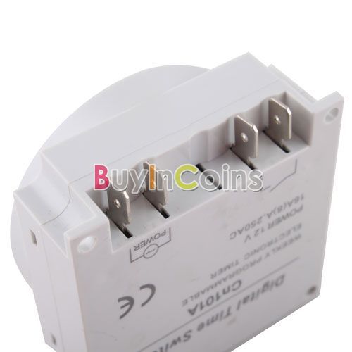   Digital Power Programmable Timer AC 12V 16A Time Relay Switch  