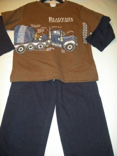 NEW BOYS SWEET POTATOES PANTS LONG AND SLEEVE SHIRT CLOTHES SET SIZE 6 