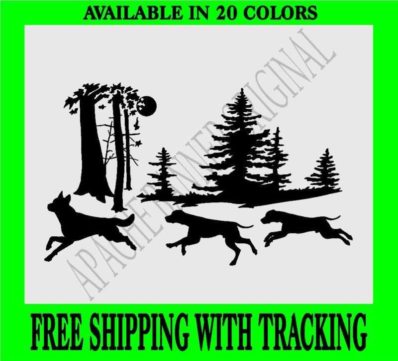 COYOTE Hunting DOGS HUNTING Vinyl Decal Deer 3243  