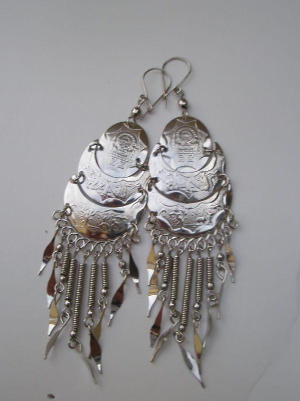 PERUVIAN EARRING INCA DESIGN 1 PAIR  