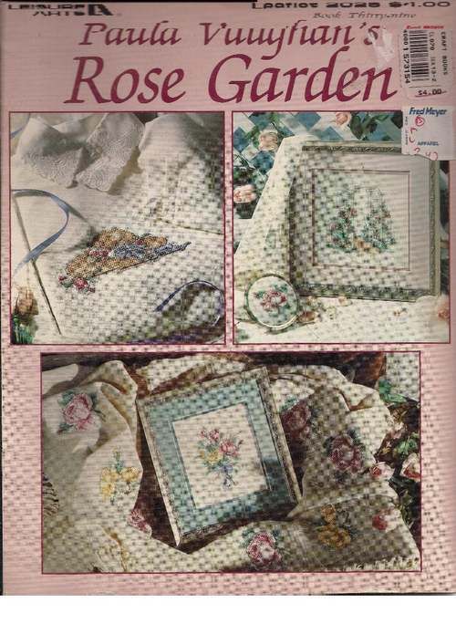 Paula Vaughans Rose Garden Cross Stitch Charts RARE  