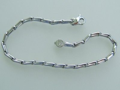 14k. White Gold Italian 7 3/4 Fancy Bracelet 9.3 Grams. New  