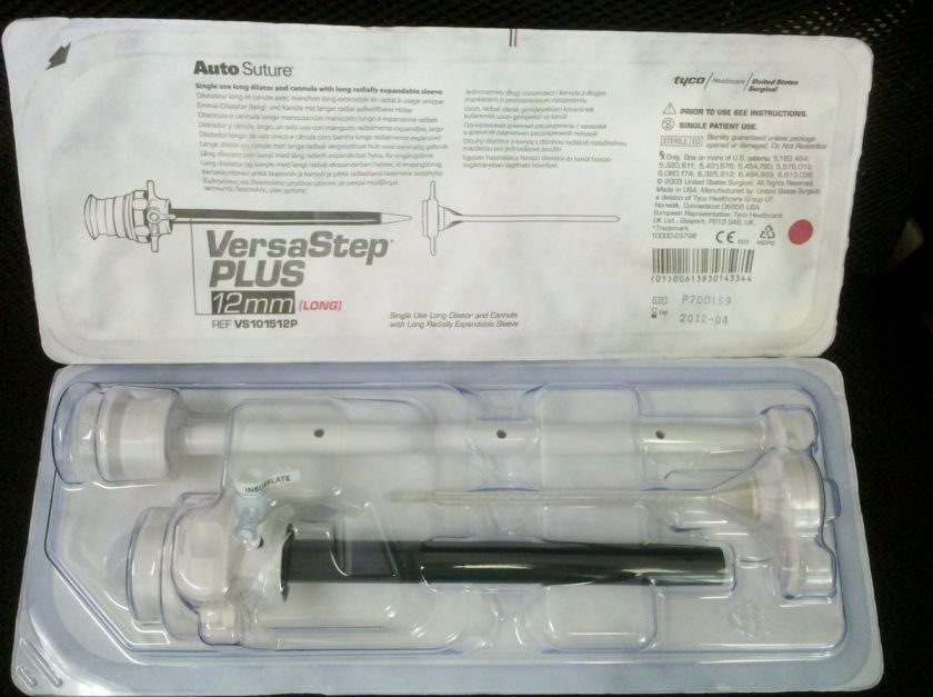 AutoSuture Versastep+ 12mm Trocar & Sleeve VS101512P 613830143290 