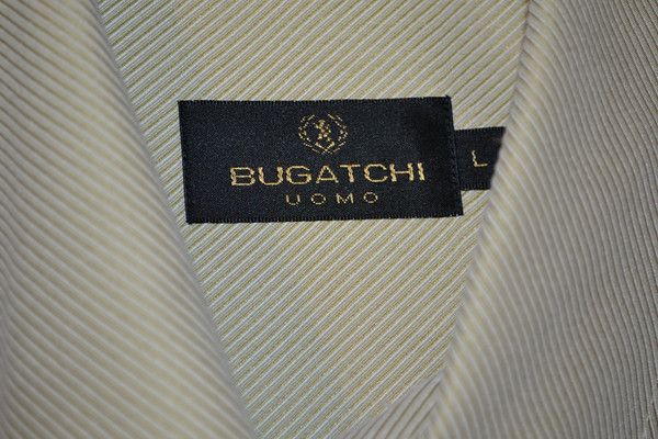 BUGATCHI UOMO LONG SLEEVE LIGHT GREEN BEIGE BUTTON DOWN CASUAL SHIRT 