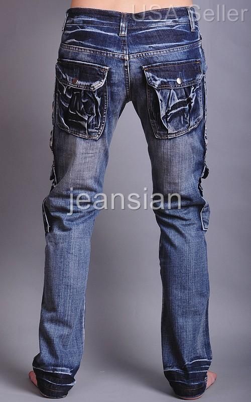 VVW New Mens Italian Designer Jeans Denim Pant Stylish W30 W38 ~ USA 