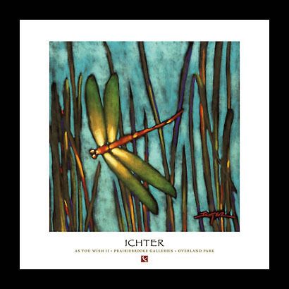 AS YOU WISH II Dragonfly art FRAMED PRINT   Ichter  