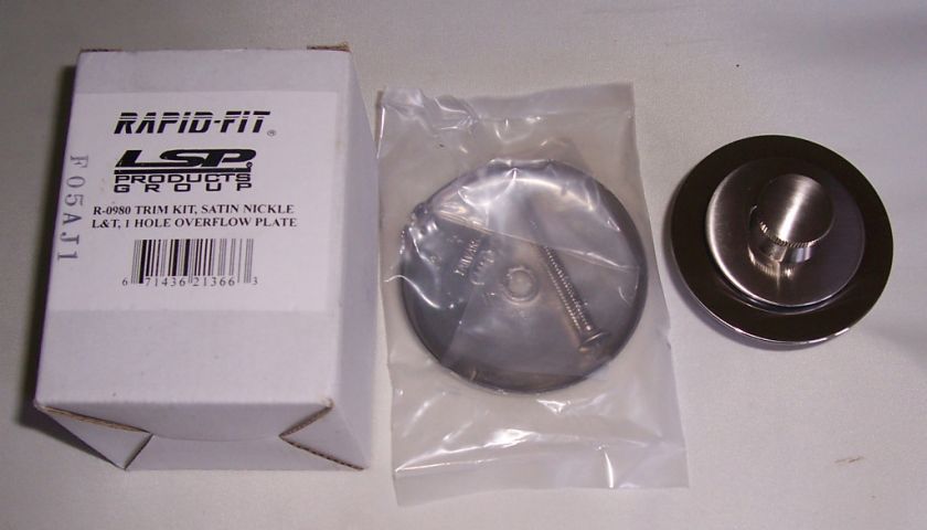 Rapid Fit Trim Kit, Satin Nickle & Hole Overflow Plate  