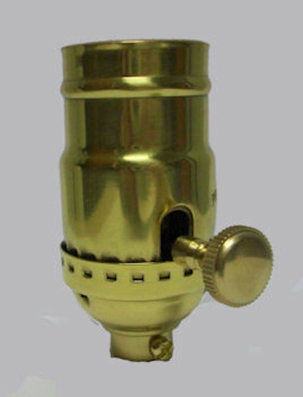 Lamp parts Solid brass 3 way turn knob socket TR 426 (no uno threads 