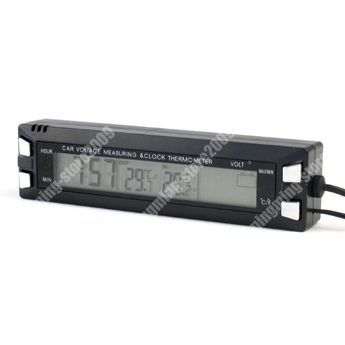 in1 Thermometer Clock Digital LCD Car Voltage Monitor  