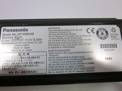 PANASONIC TOUGHBOOK CF 29 CF 30 CF 51 CF 52 BATTERY CF VZSU29 6.6Ah 