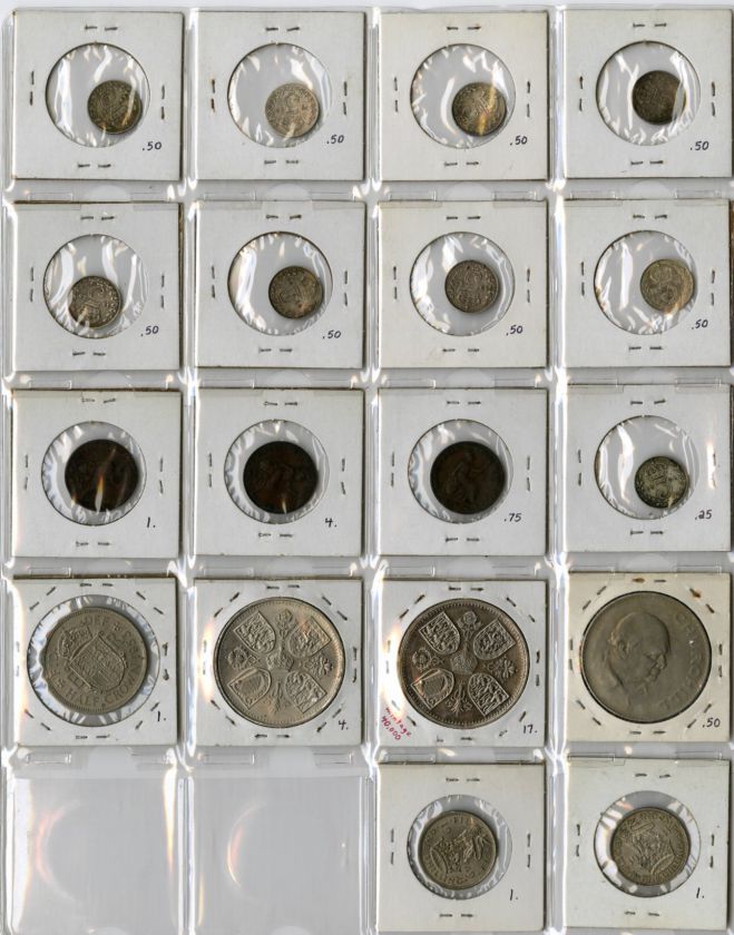 UK Coins Lot of 138 Silver 1800s 1900s  