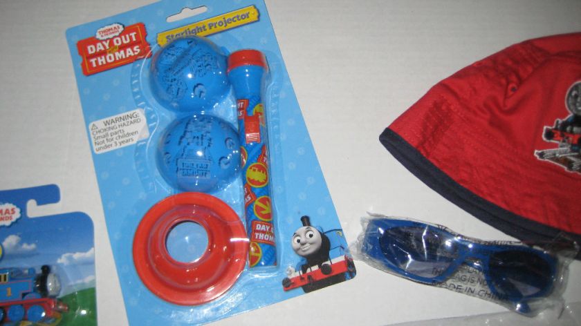 Thomas & Friends LOT Hat, Flip Flops, Toys, Cup, & Glasses Thomas 