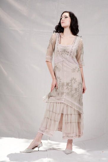    Nataya Titanic Victorian Dress 2101 Sage and Lavender S XL  