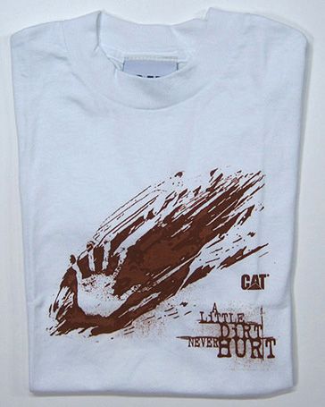 Caterpillar Boys Cat Logo Dirt Never Hurt Shirt NEW XS  