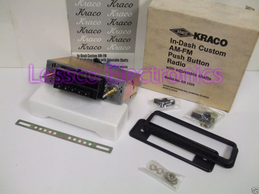   NOS Kraco Adjustable AM/FM Older Style Clasic Shaft Car Stereo  