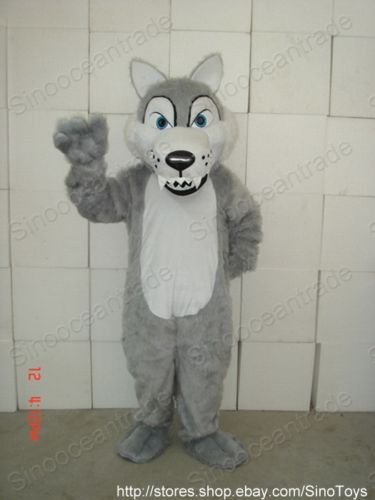 Timber Wolf ADULT SIZE MASCOT COSTUME SUIT FANCY DRESS  