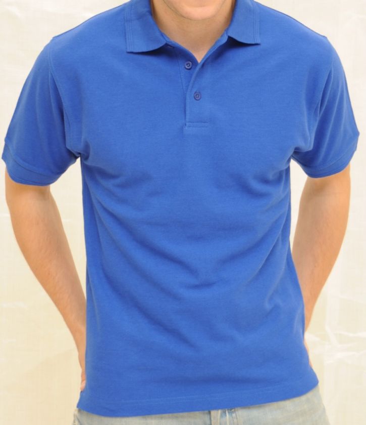 Ladies Mens Plain Polo Shirt Royal BlUE XS S M L XL 4XL  