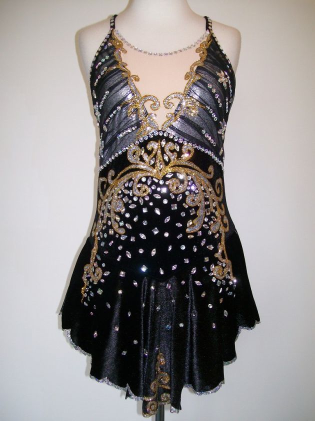 CUSTOM MADE TO FIT ICE SKATING BATON TWIRLING DRESS  