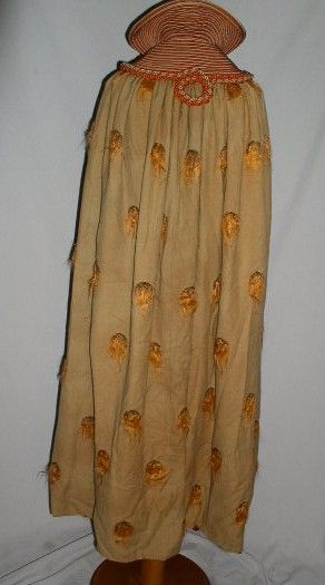 Fab 1910s Edwardian Cloak / Cape w Fuzzy Circles S L  