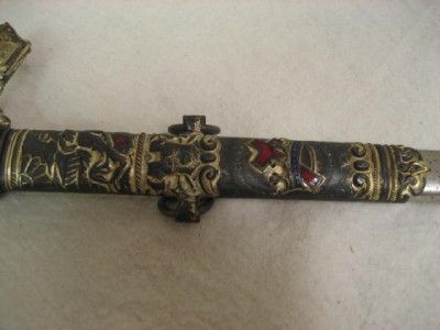 ORNATE MASONIC TEMPLAR OFFICERS SWORD MEDIEVAL CRUSADERS MCLILLEY 