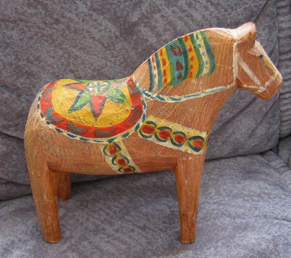 Swedish old DALA HORSE  5.8 inch not dipped  