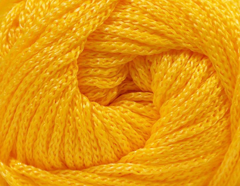 Lot of 4 x 100gr Skeins ICE MACRAME CORD Hand Knitting Yarn Yellow 