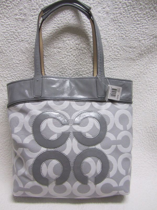 COACH SVGY Audrey Op Art Lx Pique Leigh Slim Tote 17035  