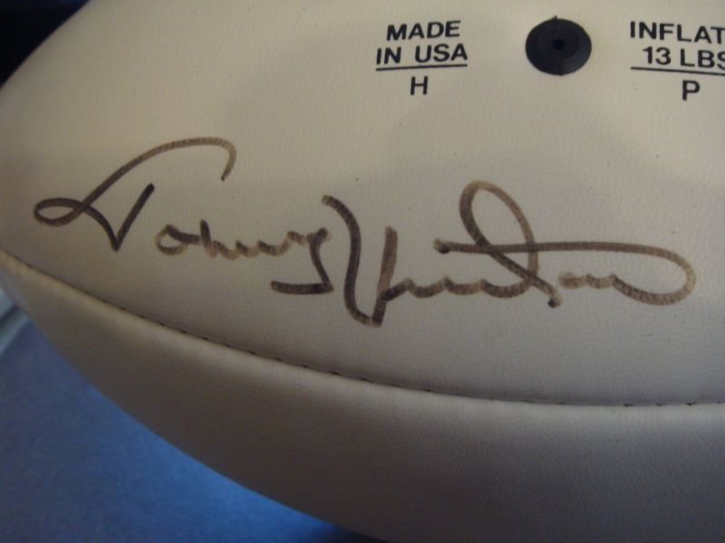 JOHNNY UNITAS Autograph Auto White Football PSA/DNA  