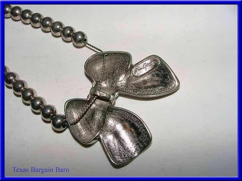 Sterling Silver Bow Ring/Mexico/Nestor + G. Johanse Necklace & Jeff 