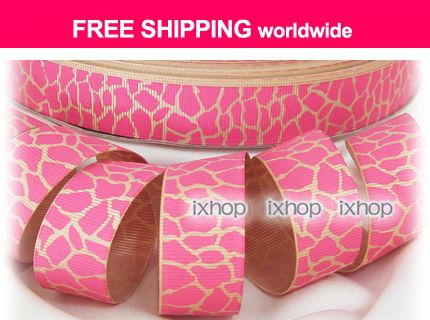 5y 7/8 22mm Giraffe Spot (16 Colors U PICK) Grosgrain Ribbon 7100/97 