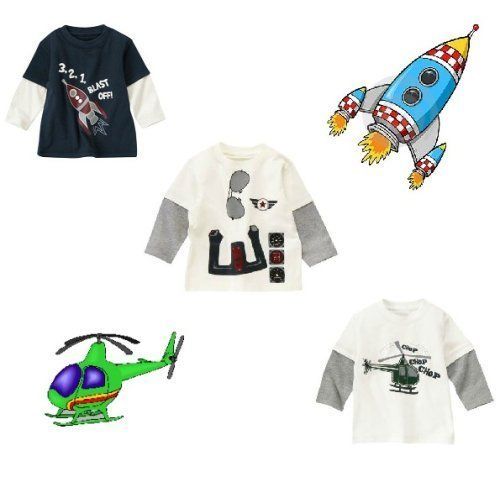 NWT Gymboree Boys Long Sleeve T Shirts Rocket, Helicopter, U PICK 2T 