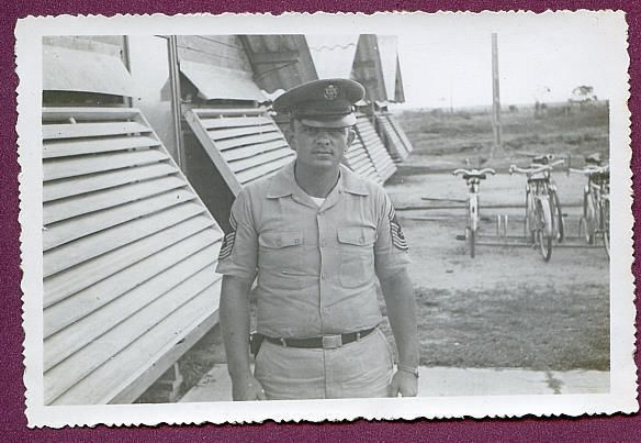 1960s Vietnam City USAF Sergeant at Bien Hoa Photo  