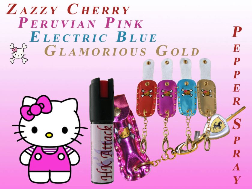 Hello Kitty Pepper Spray with Hand Embrodered Holster  