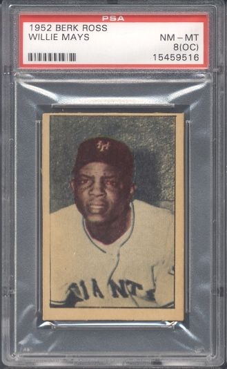   ny 12033 phone 518 766 0255 1952 berk ross willie mays psa 8 oc