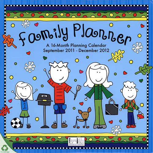 Laura Kelly Family Planner 2012 Pocket Wall Calendar  