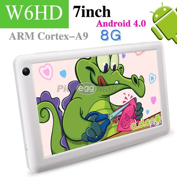 W6HD Cortex A9 512M/8G Android 4.0 7 Capacitive Touchscreen Tablet PC 