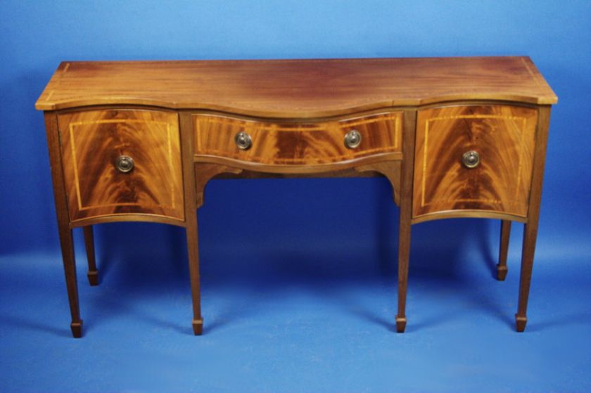 Antique Furniture Mahogany Serpentine Sideboard Server  