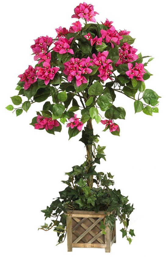   SILK Bougainvillea TOPIARY TREE Indoor PLANT Realistic Fake Artificial