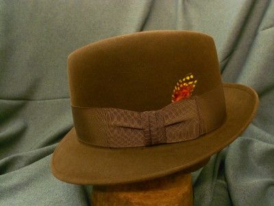 1961 Vintage Pilgrim Cavanaugh Edge Fedora Hat, Brown  