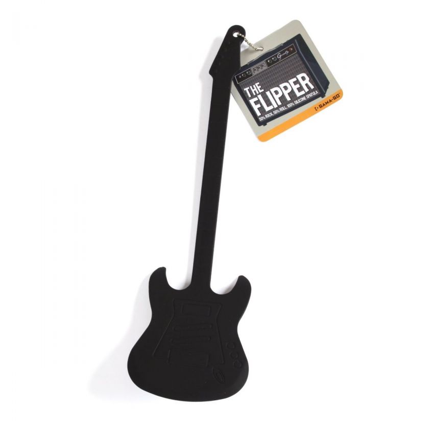 Gama Go Guitar Baking Spatula   Black Silicone Spatula Rock n Roll 