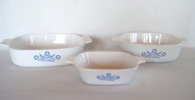 Corning Corelle Corn Flower Baking Dishes (3)  