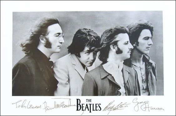 The BEATLES Famous Best Picture Signatures Poster  