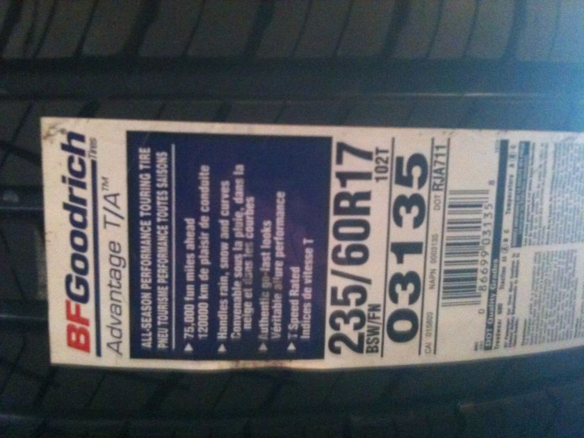 all season BF GoodRich Good Rich Tires / Tire / Advantage T/A 235 