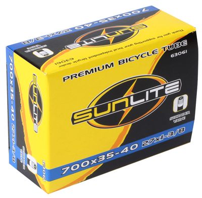 SUNLITE BICYCLE BIKE TUBES STD SV TUBES 700x35 40 (27x1 3/8) SV