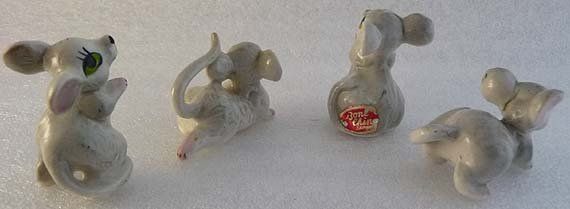 COMICAL MANISH MICE 1940 s Fine Bone China Miniatures  