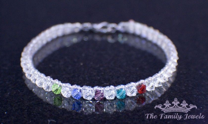 SWAROVSKI BIRTHSTONE TENNIS BRACELET GREAT GIFT FOR MOM  