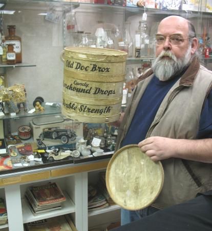 1936 store display old doc brox BRACH candy container  