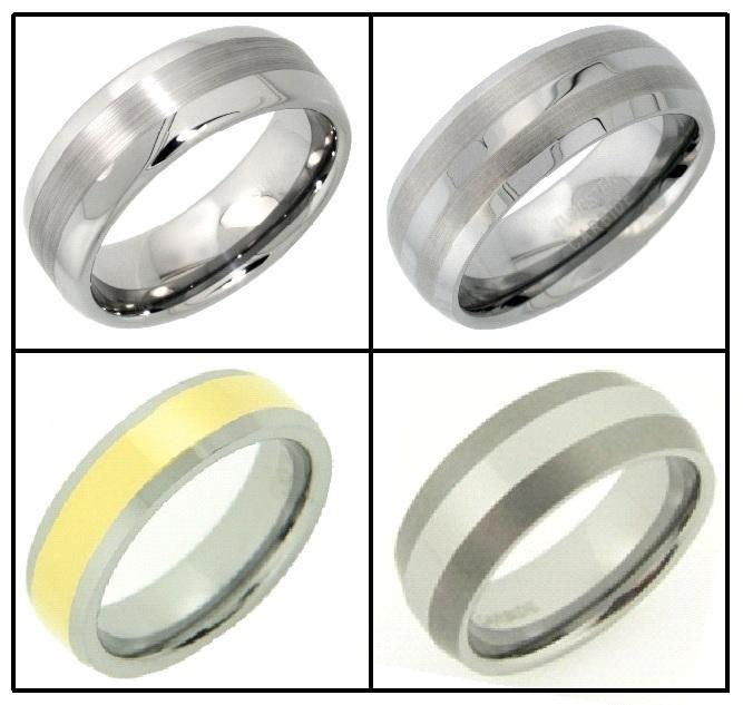 Tungsten Carbide Band Polished & Brushed Rings New  
